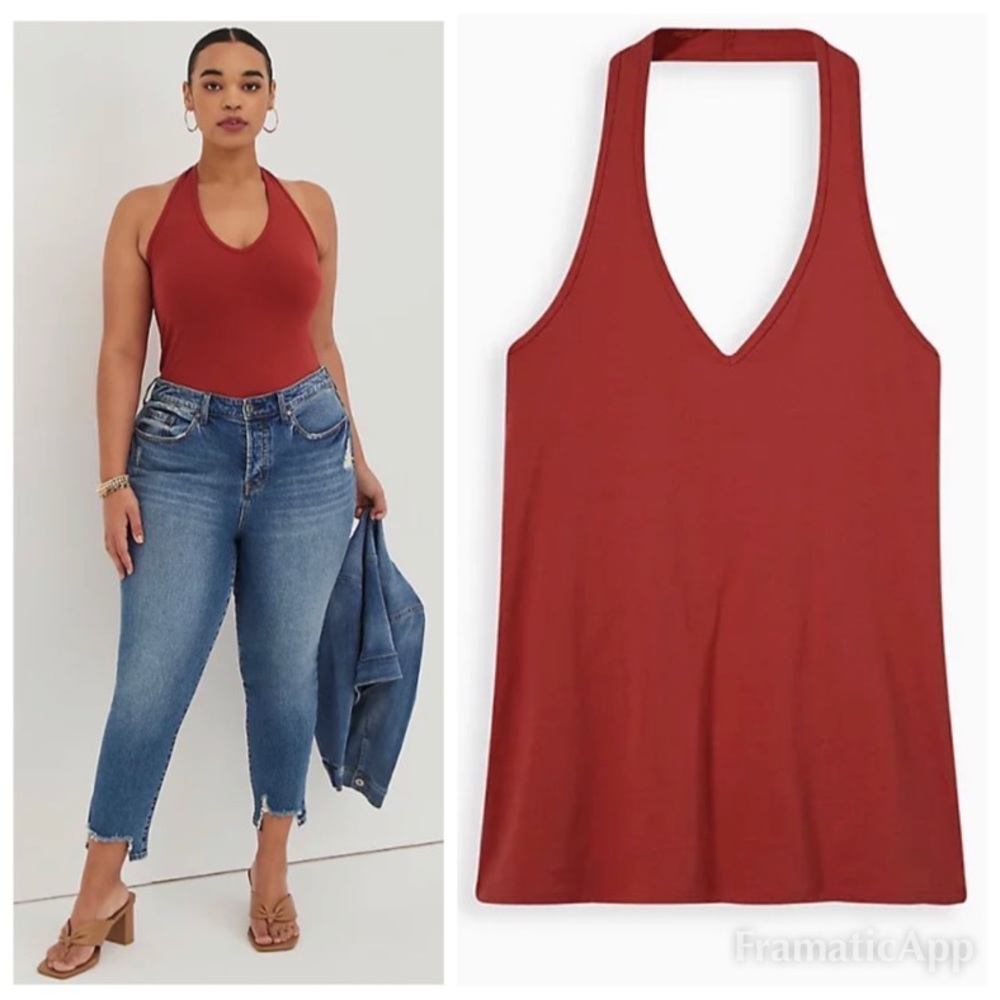 NWT TORRID Foxy Halter Top - Rust